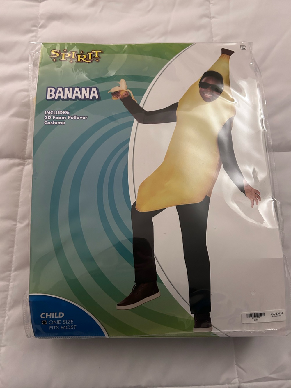 Spirit Yellow Banana 3D Foam Pullover Kids Costume